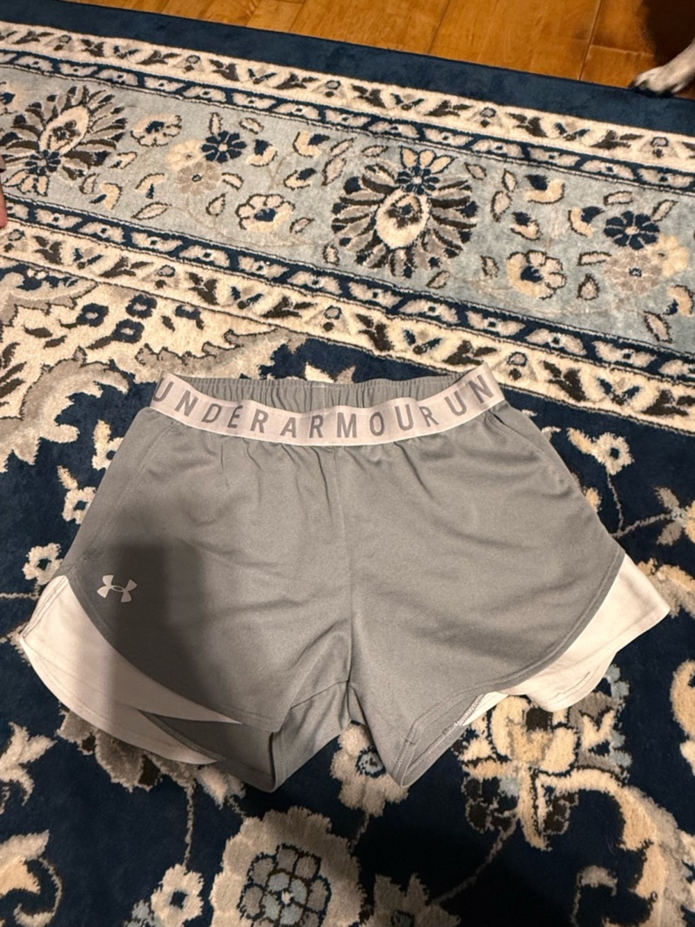 Under Armour Gray Athletic Women's Shorts with White Trim